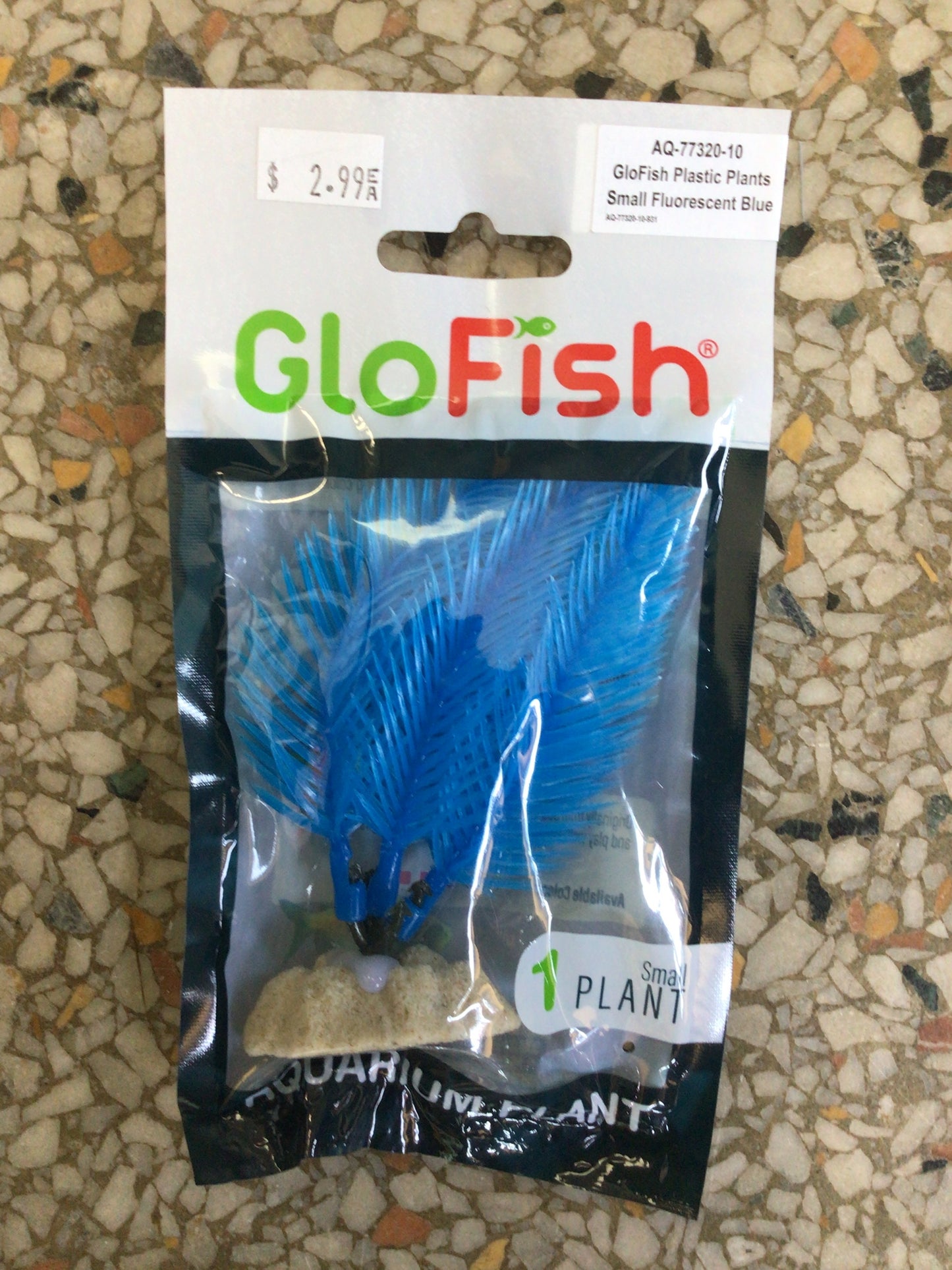 Glofish plant small blue
