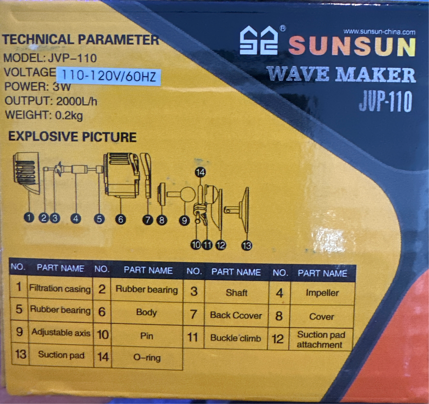 Sun Sun Wavemaker Jvp-110