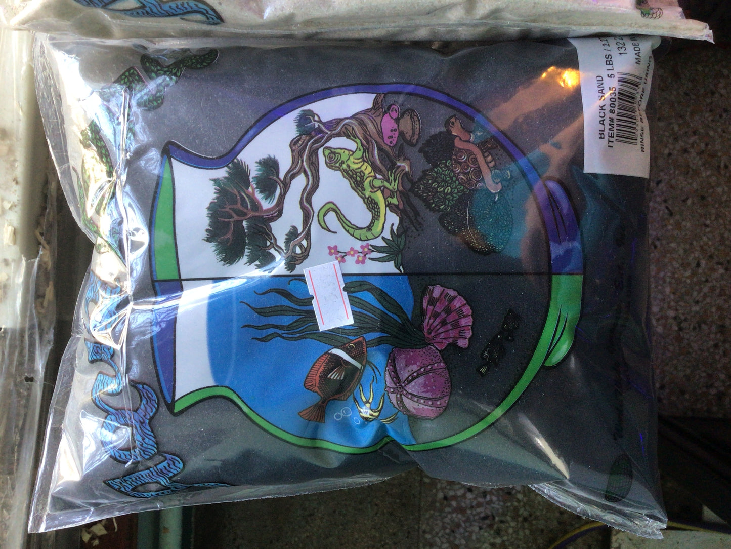 World Wide Imports Aqua Terra Aquarium Sand Substrate 5 lbs. Natural black 5 lbs