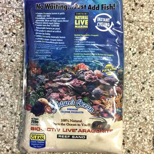 World Wide Imports Nature's Ocean Bio-Active Live Marine Aragonite - Samoa Pink Reef Sand 20lbs