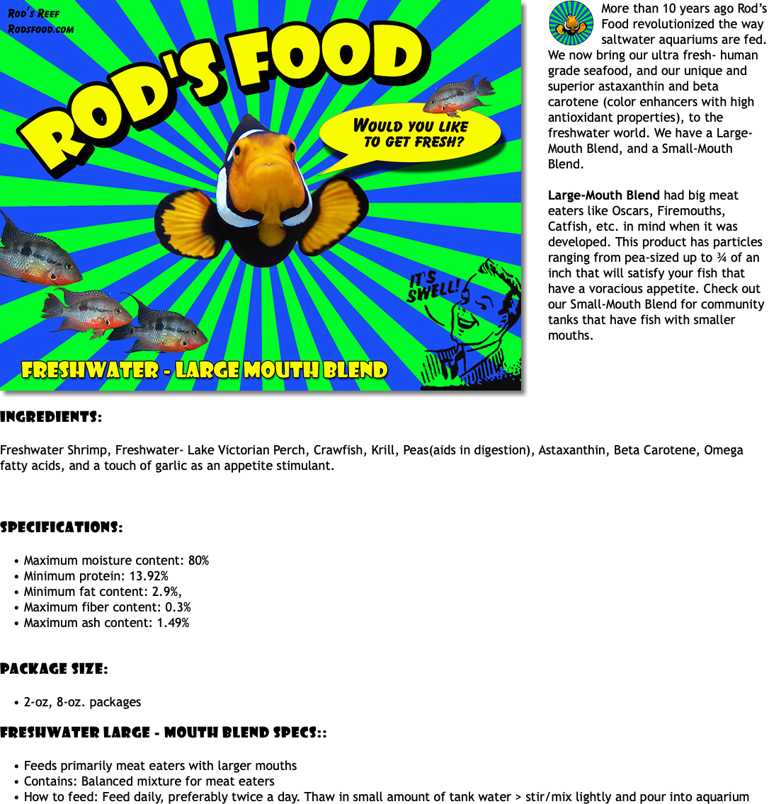 Rod’s Freshwater Large Mouth Blend 8oz