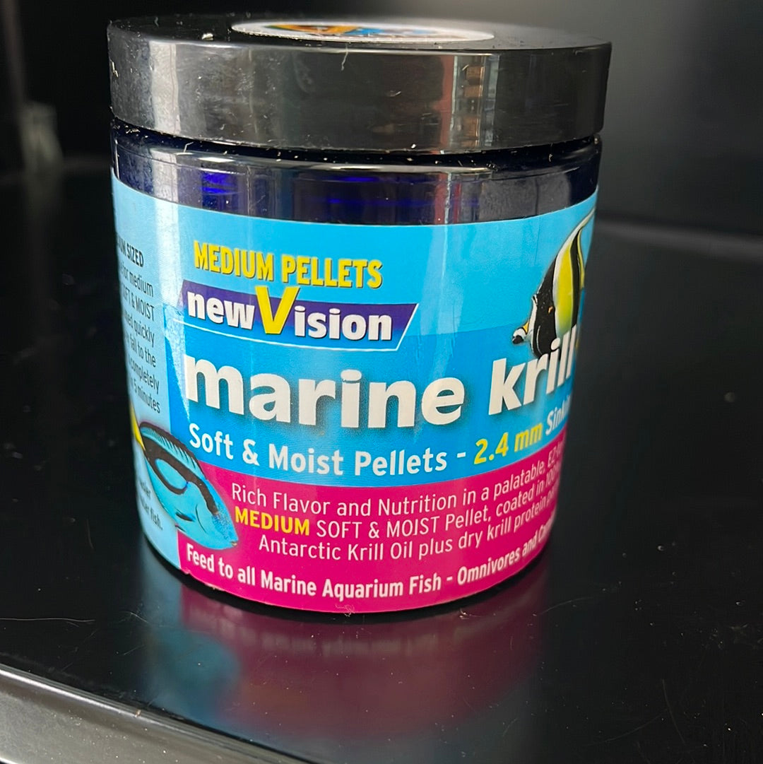 V2O New Vision Marine Krill Soft/Moist Medium Pellets – badgerlandsaltwater