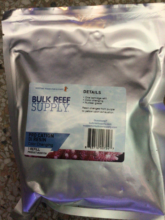 BRS pro cation di resin color changing