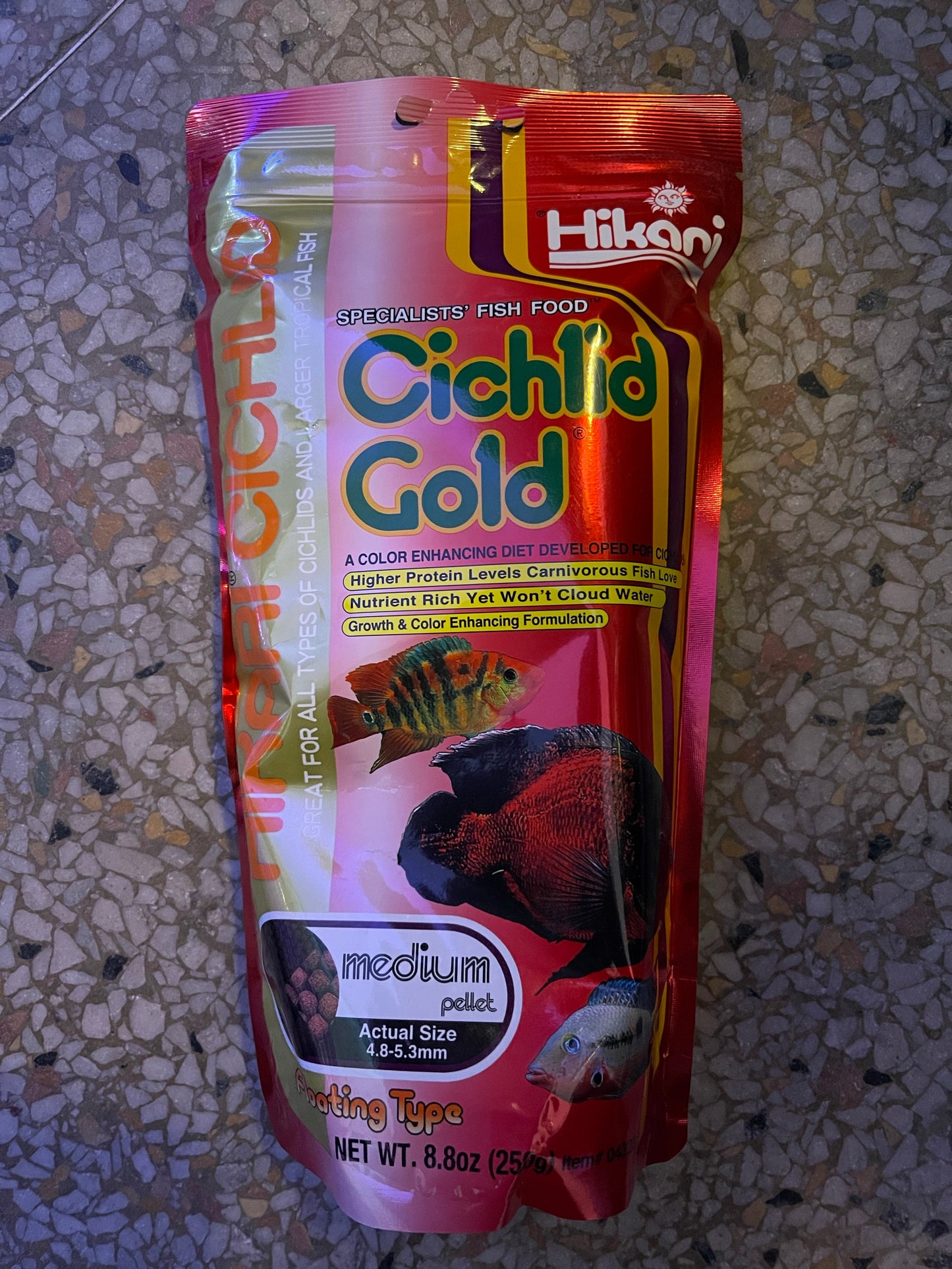 hikari cichlid gold medium 8.8oz