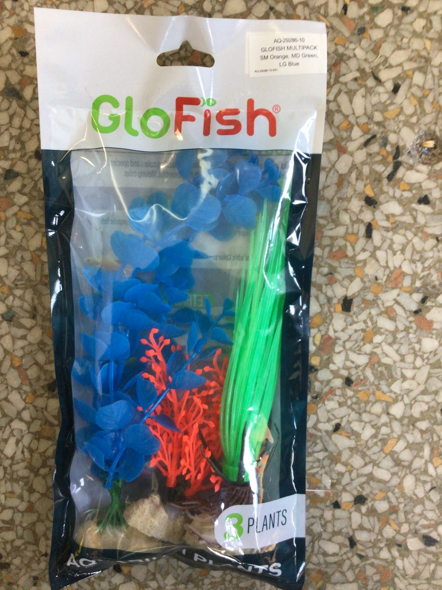 Glofish plant 3 pack green/red/blue