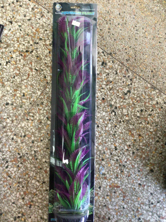 Purple and green aquarium plant 24”