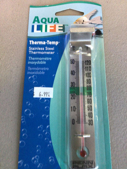 Aqua life stainless steel thermometer