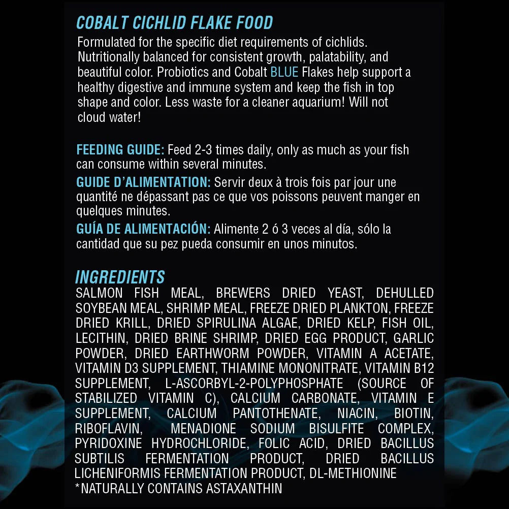 Cobalt Cichlid Flakes 5oz