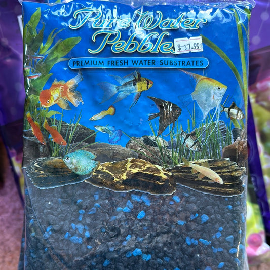Water Pebbles freshwater substrate  Midnight Glo 5lb