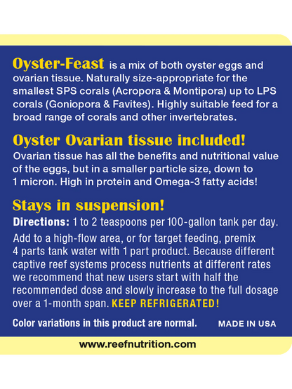 Reef nutrition oyster feast 6 oz