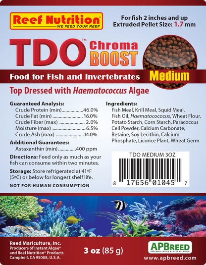 Reef Nutrition 3oz medium TDO-C1 Chroma Boost Food