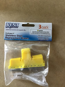 Kent 3 pk replacement blades glass