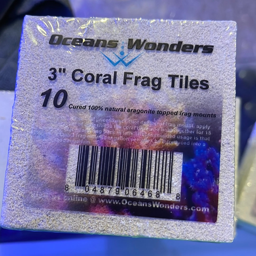 Ocean Wonders 3” Coral Frag Tiles