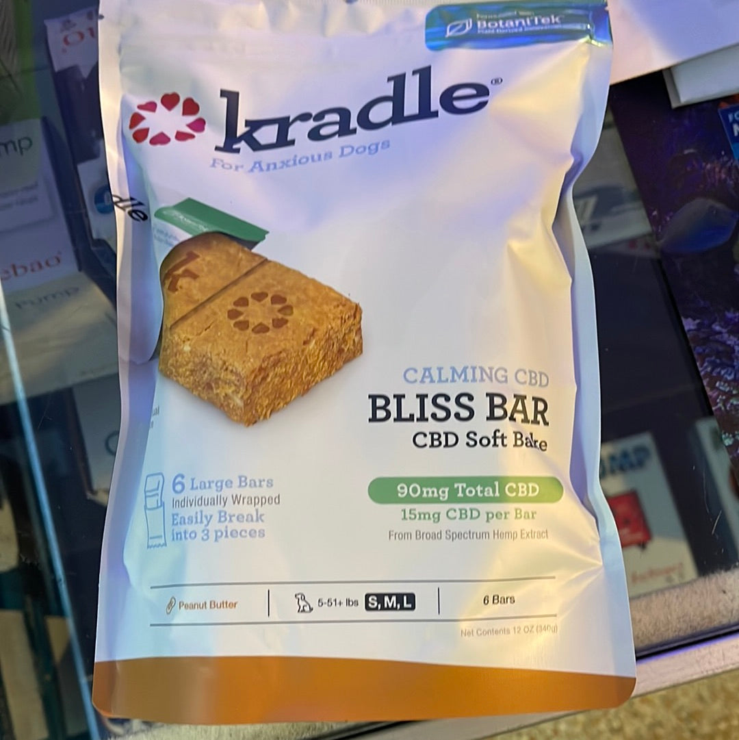 Kradle Bliss Bar Peanut Butter 6 pack CBD