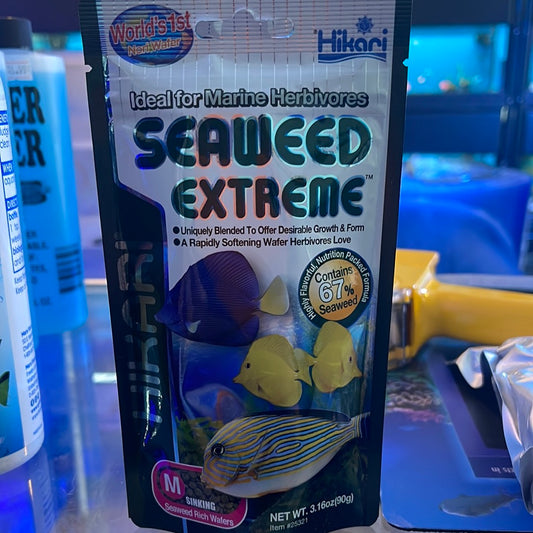 Hikari Seaweed Extreme Medium Fish Food Wafers 3.16 oz