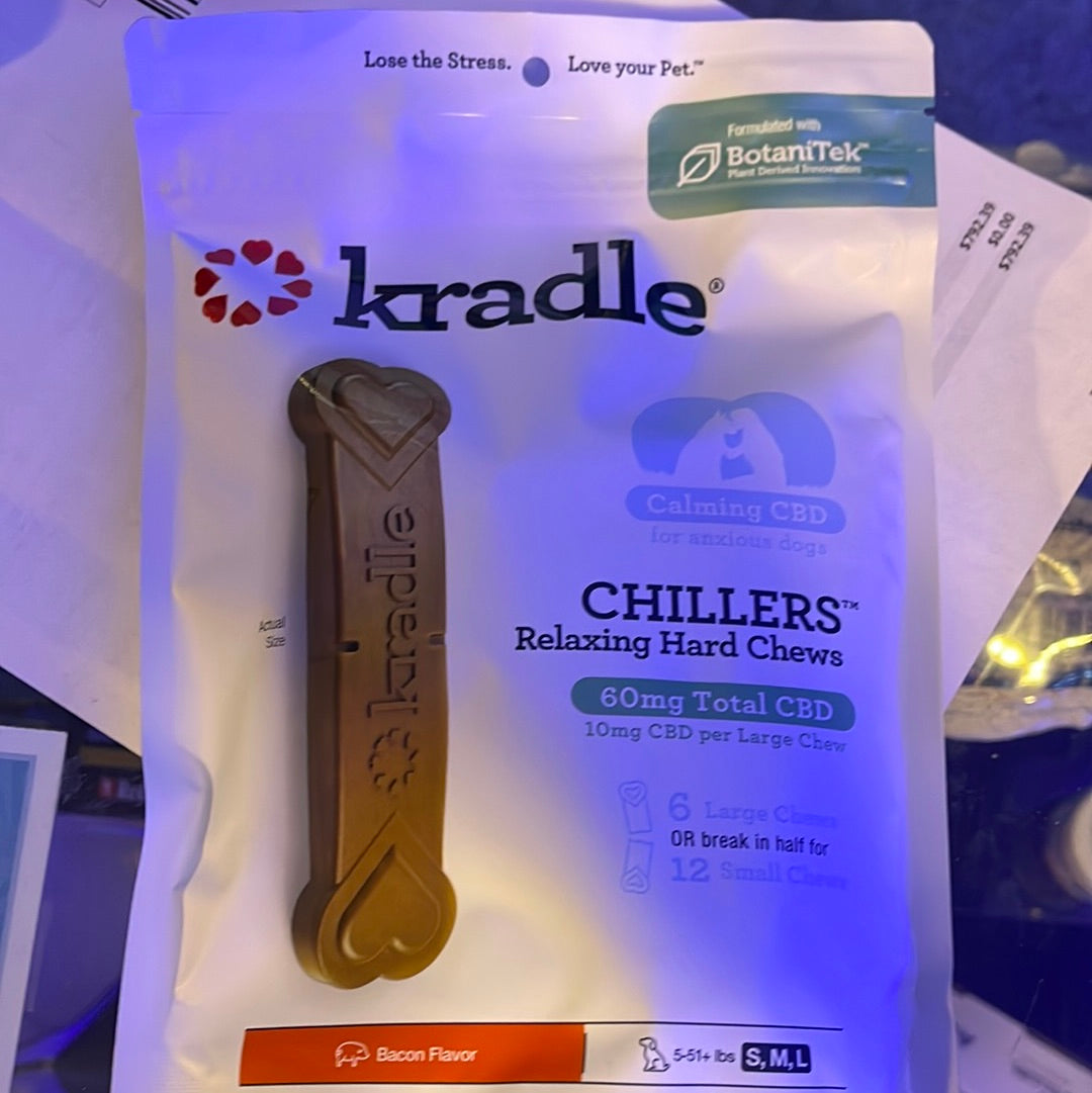 Kradle Chillers Hard Chews Bacon 6 pack CBD