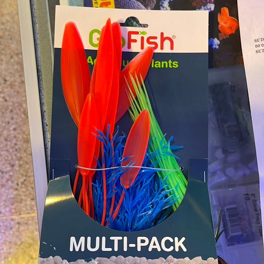 Glow Fish Orange/Green/Blue Plant 3 pack