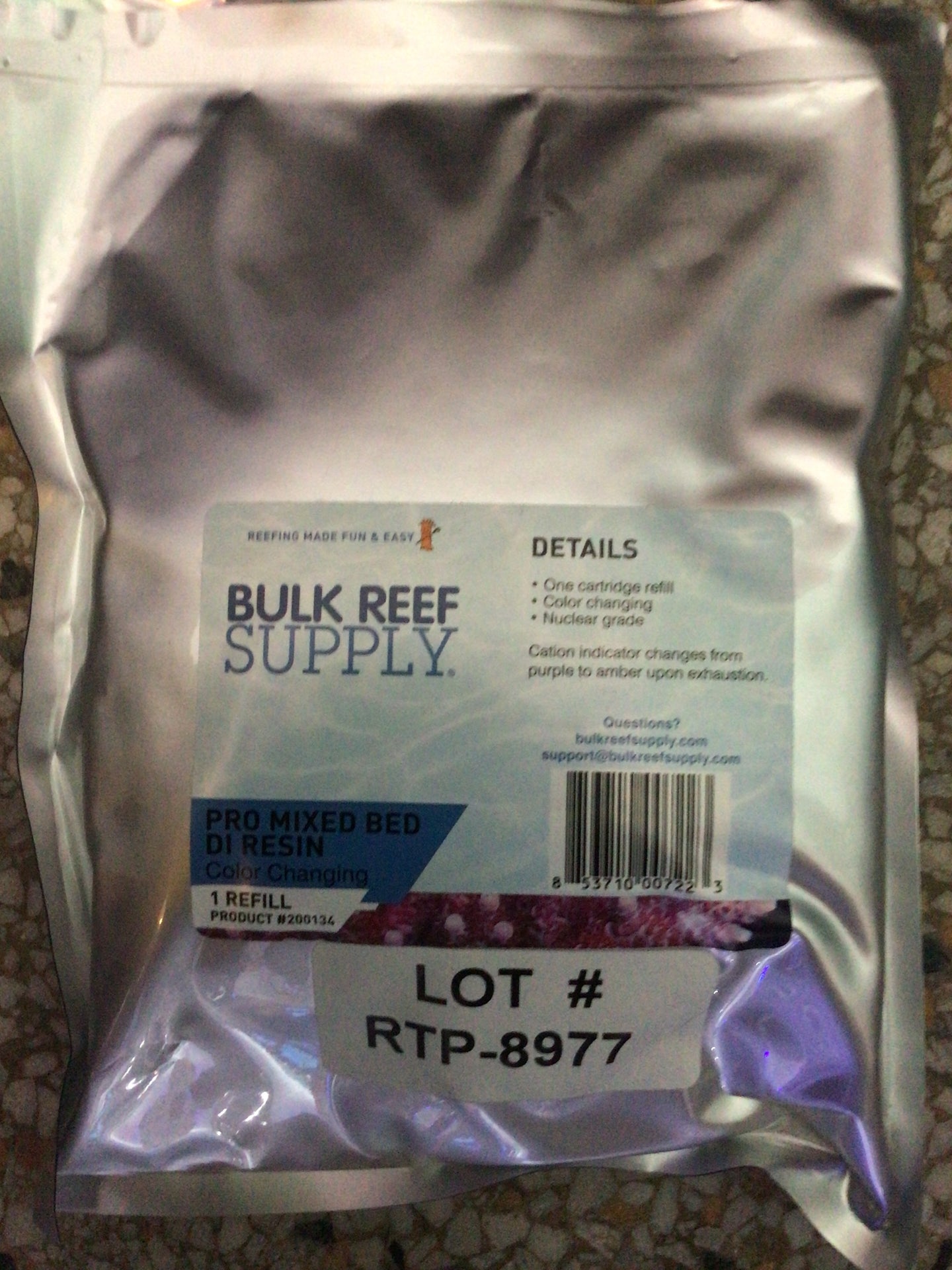 BRS pro mixed bed di resin color changing