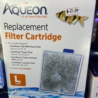 Aqueon Replacement Filter Cartridge Large 6pk