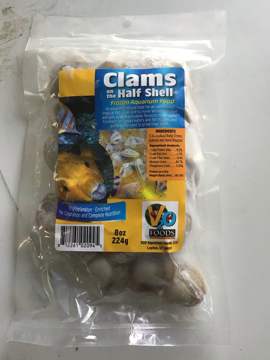 V2O Clams 1/2 Shell 4oz