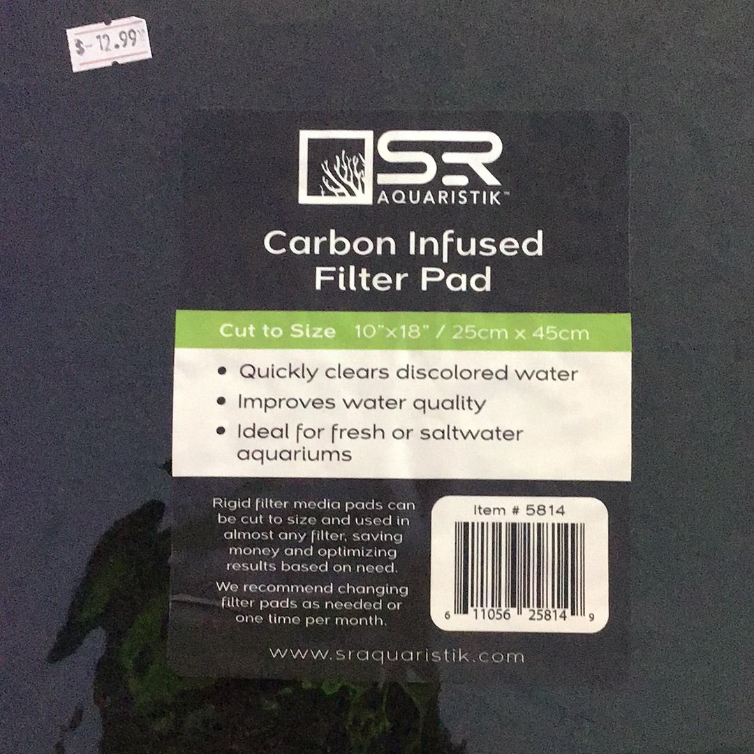 SR aquaristik carbon filter pad 10x18